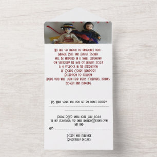 faire-part de mariage tout en un