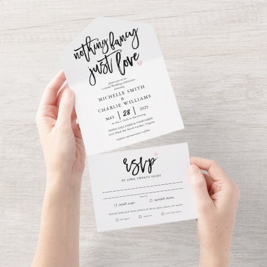 Faire-Part de Mariage Tout-en-Un (Déchirure)