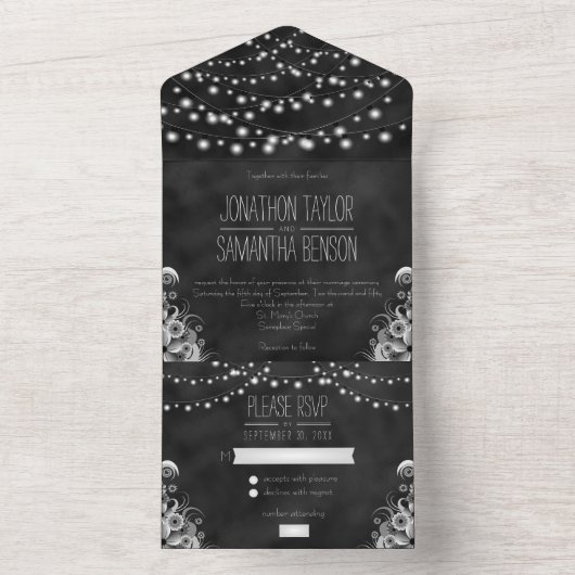 Faire-Part de Mariage Tout-en-Un (À l'intérieur)