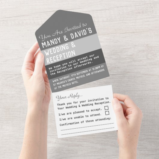 Faire-Part de Mariage Tout-en-un (Déchirure)