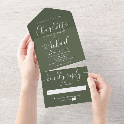 Faire-Part de Mariage Tout-en-Un (Déchirure)