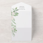 Faire-Part de Mariage Tout-en-Un Aquarelle Floral (Dehors)