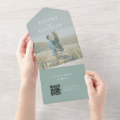 Faire-part de mariage tout-en-un avec superpositio (Déchirure)