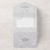 Faire-part de mariage tout-en-un Blanc (Dehors)