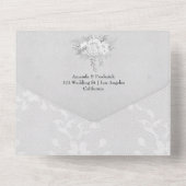 Faire-part de mariage tout-en-un Blanc (Verso)