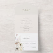 Faire-part de mariage tout-en-un botanique (À l'intérieur)