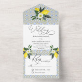 Faire-Part de Mariage Tout en Un Citron Méditerran (À l'intérieur)
