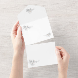 Faire-Part de Mariage Tout-en-Un : Colombes
