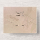 Faire-part de mariage tout-en-un Dragonfly et Lily (Verso)