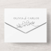 Faire-part de mariage tout-en-un écriture minimali (Verso)