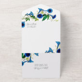 Faire-part de mariage tout-en-un floral botanique  (Dehors)