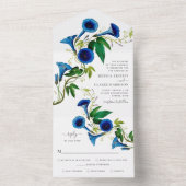 Faire-part de mariage tout-en-un floral botanique  (À l'intérieur)