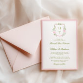 Faire-Part de Mariage Tout en Un Hydrangea Rose à