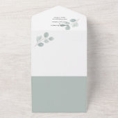 Faire-Part de Mariage Tout en Un Minimal Vert Euca (Dehors)