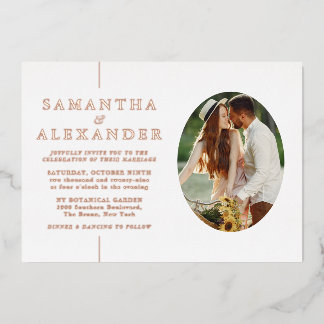 Faire-part de mariage tout-en-un moderne blanc en