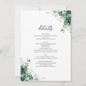 Faire-Part de Mariage Tout en Un Monogramme de Ver (Dos)