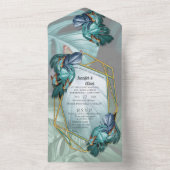 Faire-part de mariage tout-en-un Papillons de Para (À l'intérieur)