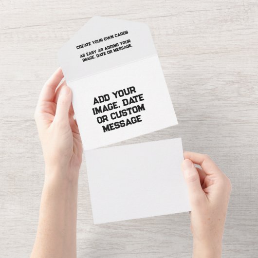 Faire-Part de Mariage Tout-en-un - Personnalisable (Déchirure)