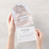 Faire-part de mariage tout en un Photo Noir & Blan (Déchirure)