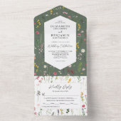 Faire-part de mariage tout-en-un pour mariage aux (À l'intérieur)