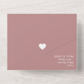 Faire-Part de Mariage Tout en Un Rayures Tons Terr (Verso)