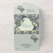 Faire-part de mariage tout-en-un riche et romantiq (Dehors)