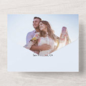 Faire-part de mariage tout-en-un Roses Violettes e (Verso)