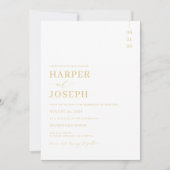 Faire-Part de Mariage Tout-en-Un Simples avec Code (Devant)