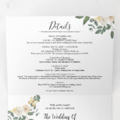 Faire-Part de Mariage Tout-en-un Triptyque Feuille (Intérieur en premier)