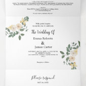 Faire-Part de Mariage Tout-en-un Triptyque Feuille (Intérieur au milieu)