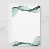 Faire-part de mariage tout-en-un vert émeraude (Dos)