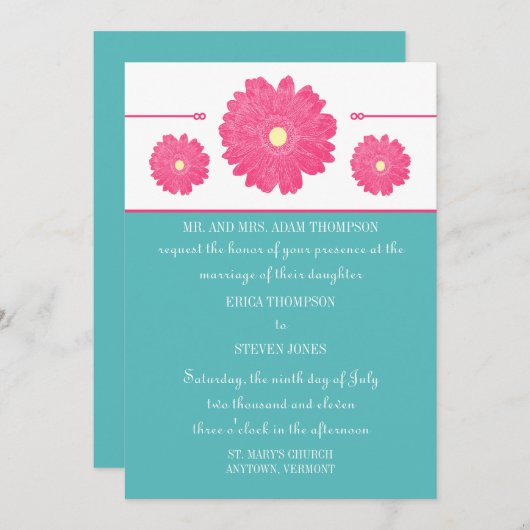 Faire-part de mariage tout simplement élégant Gerb (Devant / Derrière)