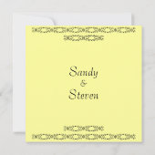 Faire-part de mariage tout simplement jaune (Dos)