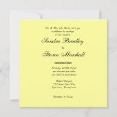 Faire-part de mariage tout simplement jaune (Devant)