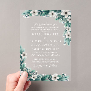 Faire-Part de Mariage Traditionnel avec Verdure et