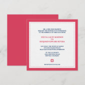 faire-part de mariage traditionnel carré de la fro (Devant / Derrière)