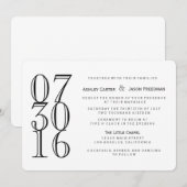 Faire-part de mariage traditionnel de Calson (Devant / Derrière)