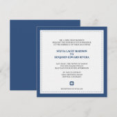 Faire-part de mariage traditionnel de carré de (Devant / Derrière)