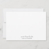 Faire-part de mariage traditionnelle noire et blan (Dos)