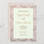 Faire-part de mariage traditionnelle rétro (Devant / Derrière)