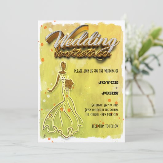 Faire-part de mariage translucide (Debout devant)