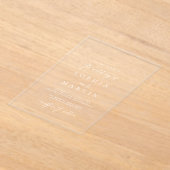 Faire-part de mariage transparent acrylique modern (Poser)