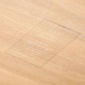 Faire-Part de Mariage Transparent Monogramme Scrip (Poser)