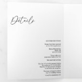 Faire-part de mariage Tri-Fold classique moderne (Intérieur en premier)