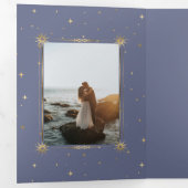 Faire-part de mariage Tri-Fold Or Celestial Pastel (Intérieur en premier)