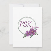 Faire-part de mariage triade à couronne florale (Dos)