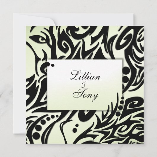 Faire-part de mariage tribale Abstraite (Dos)