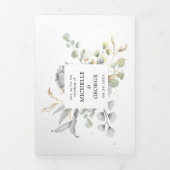 faire-part de mariage triplé floral argent dramati (Page de couverture)