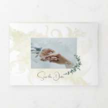 Faire-part de mariage triplé personnalisable