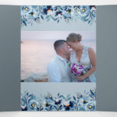 Faire-part de mariage triplé personnalisable (Intérieur au milieu)